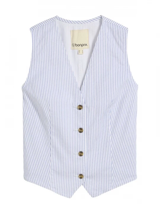 Foto van product bonprix Gilet lichtblauw / wit