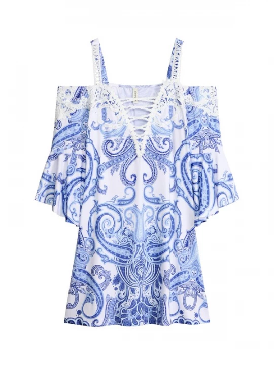 Foto van product bonprix Jurk blauw / wit