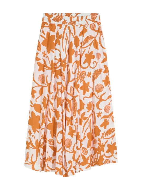 Foto van product bonprix Rok donkeroranje / offwhite
