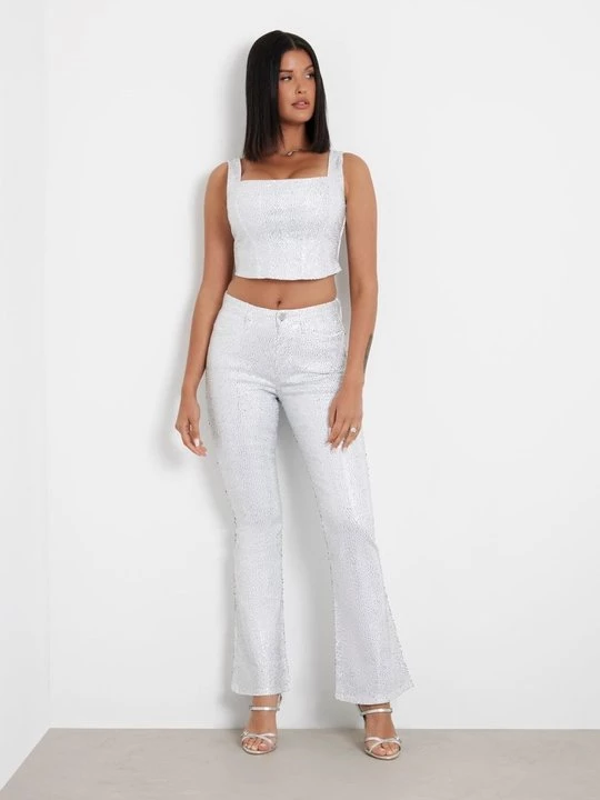 Foto van product Bootcut jeans Guess zilverkleurig