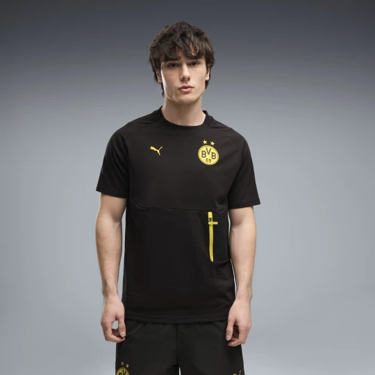 Foto van product Borussia Dortmund PUMATECH T-shirt met zak voor Heren, Zwart / Geel