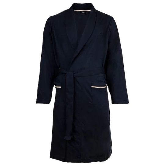 Foto van product BOSS Badjas lang navy / wit