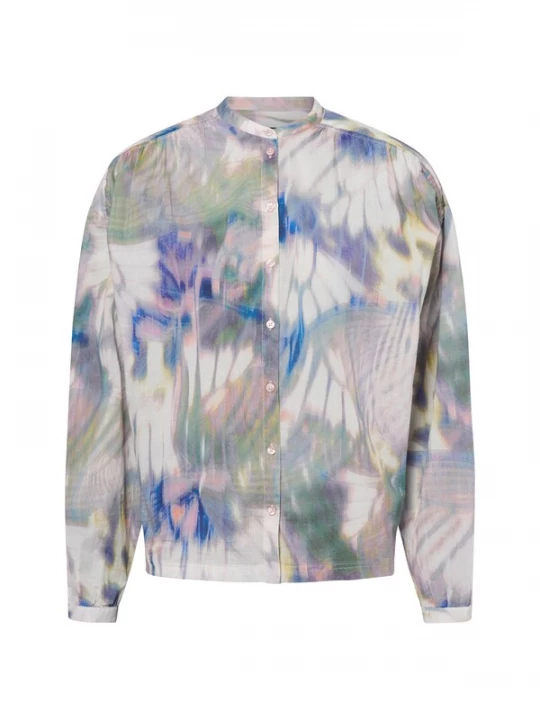 Foto van product BOSS Blouse 'Bizzan' blauw / lichtgroen / gemengde kleuren