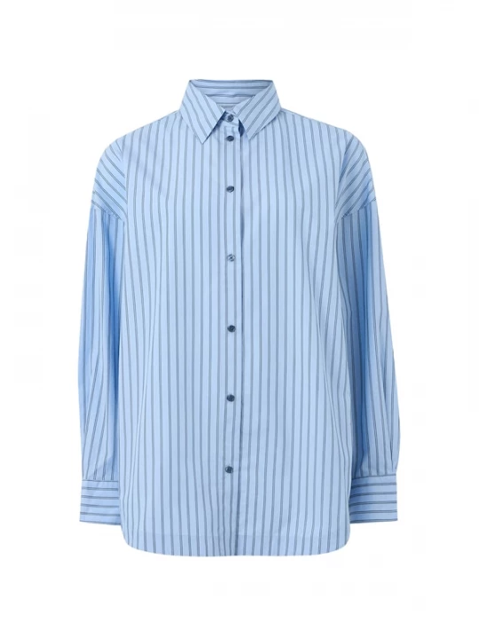 Foto van product BOSS Blouse 'C_Bostatta' navy / lichtblauw