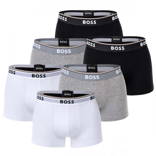 Foto van product BOSS Boxershorts grijs gemêleerd / zwart / wit