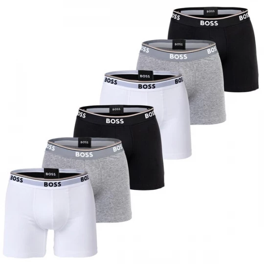 Foto van product BOSS Boxershorts grijs / zwart / wit