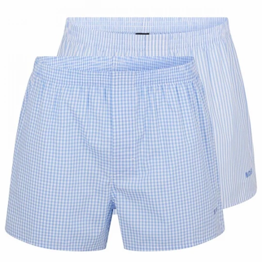 Foto van product BOSS Boxershorts lichtblauw / wit