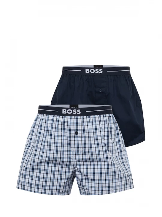 Foto van product BOSS Boxershorts 'Nos' lichtblauw / donkerblauw / wit