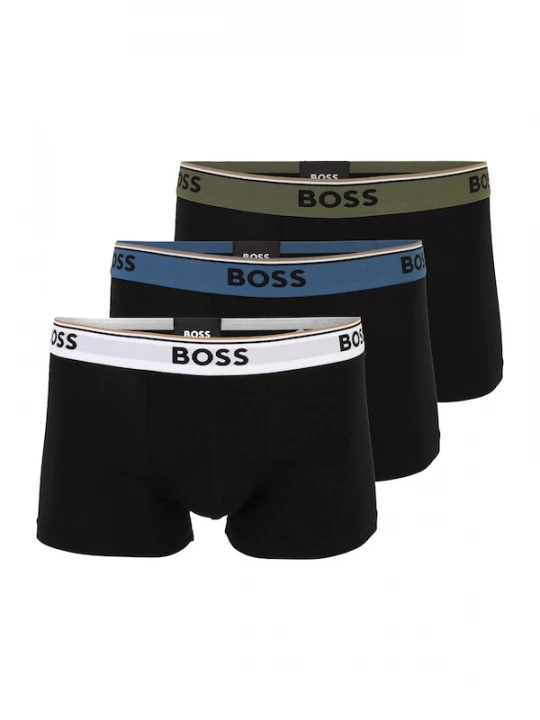 Foto van product BOSS Boxershorts 'Power' blauw / olijfgroen / zwart / wit