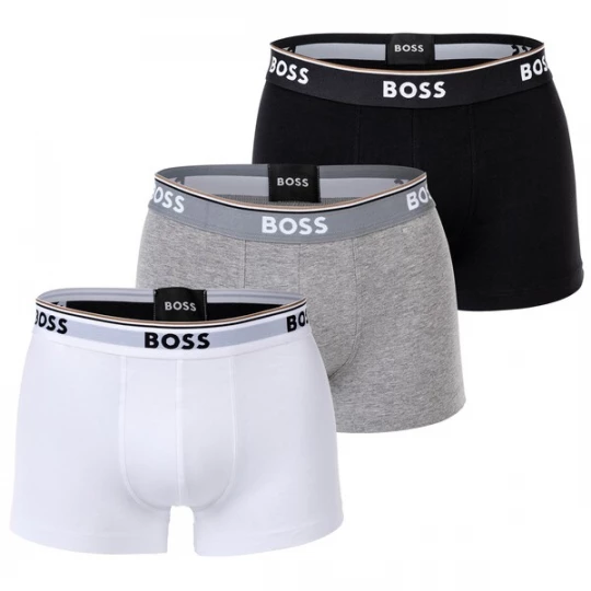 Foto van product BOSS Boxershorts 'Power' grijs gemêleerd / zwart / wit
