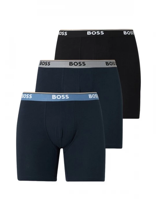 Foto van product BOSS Boxershorts 'Power' navy / smoky blue / zwart / wit