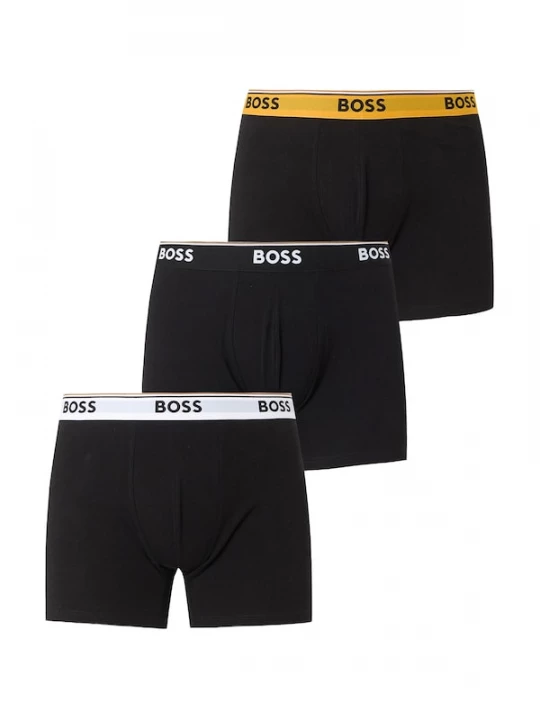 Foto van product BOSS Boxershorts 'Power' pastelblauw / curry / zwart / wit