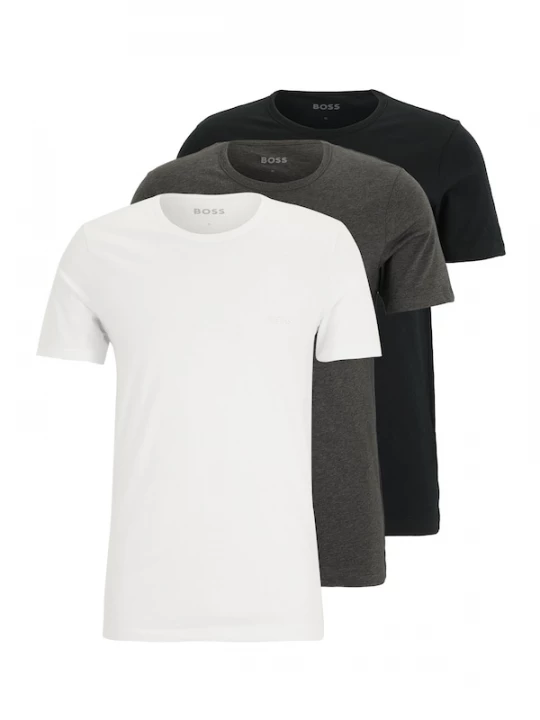 Foto van product BOSS Onderhemd 'Classic' grijs gemêleerd / zwart / wit
