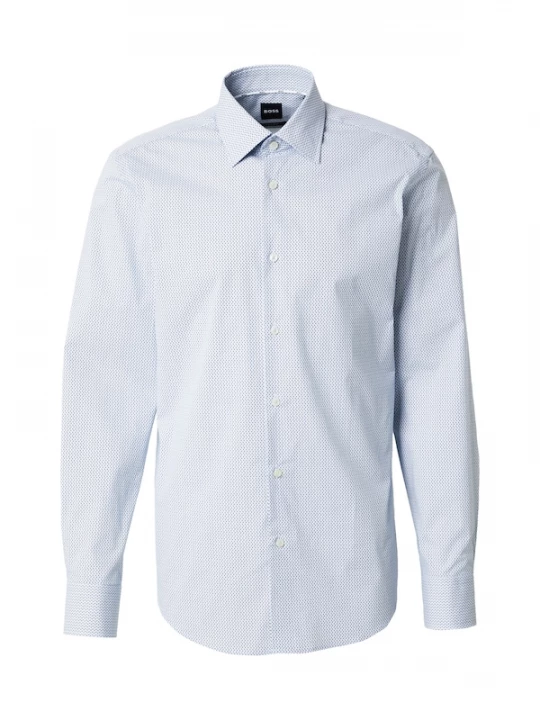 Foto van product BOSS Overhemd 'JOE' navy / lichtblauw / wit