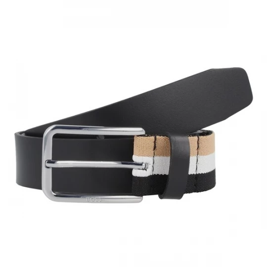 Foto van product BOSS Riem 'Calis' beige / zwart / wit