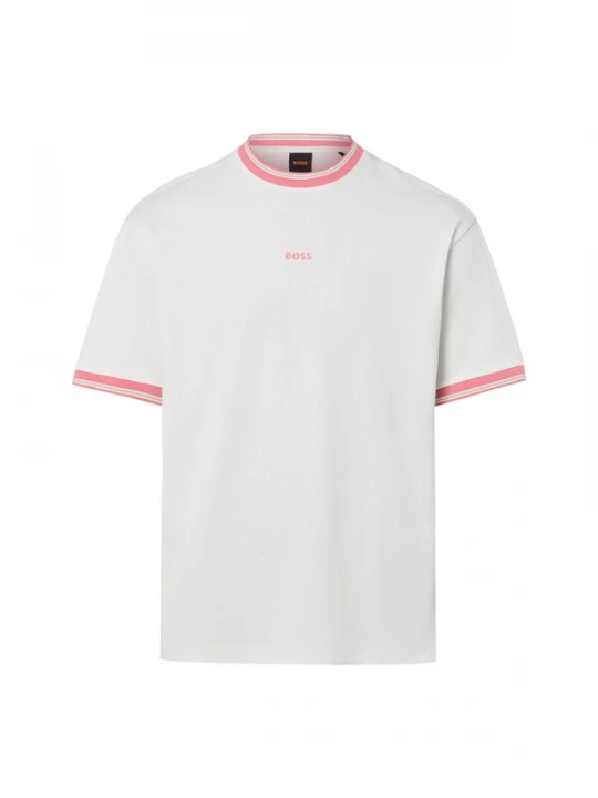 Foto van product BOSS Shirt 'Blocks' ecru / oudroze