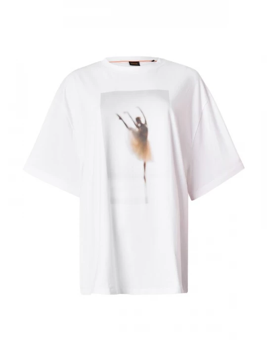 Foto van product BOSS Shirt 'C_Eboys' bruin / lichtgrijs / oranje / wit