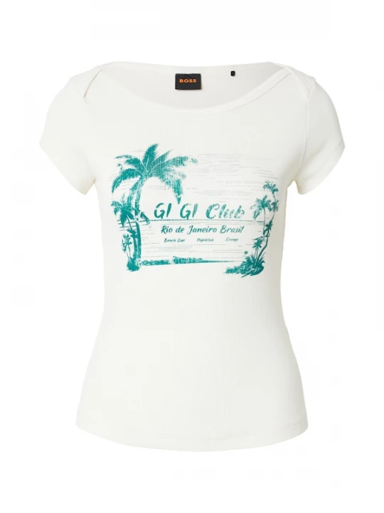 Foto van product BOSS Shirt 'C_Etendu_2' smaragd / wit