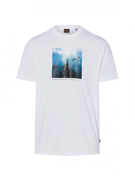 Foto van product BOSS Shirt ' Creature ' gemengde kleuren / wit