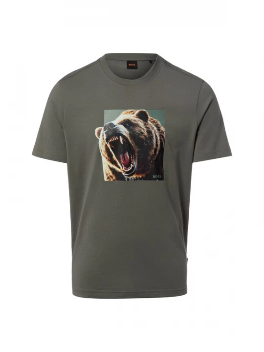 Foto van product BOSS Shirt 'Dobermann' grijs / gemengde kleuren