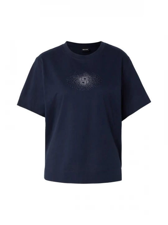 Foto van product BOSS Shirt 'Elpha' donkerblauw / transparant