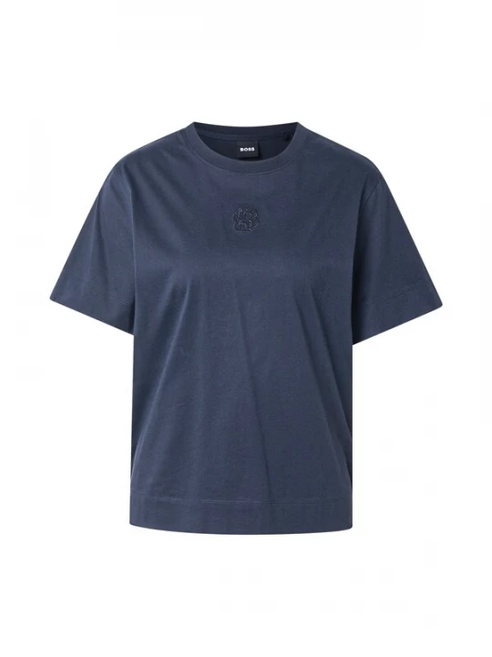Foto van product BOSS Shirt 'Elpha Placed3' donkerblauw
