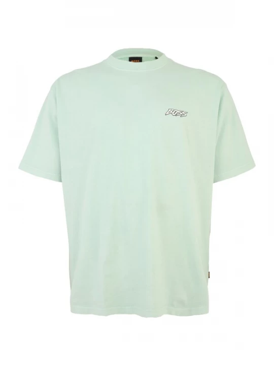Foto van product BOSS Shirt lichtblauw / mintgroen / zwart / wit