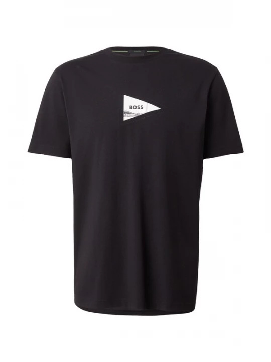 Foto van product BOSS Shirt 'Network Photo' zwart / wit