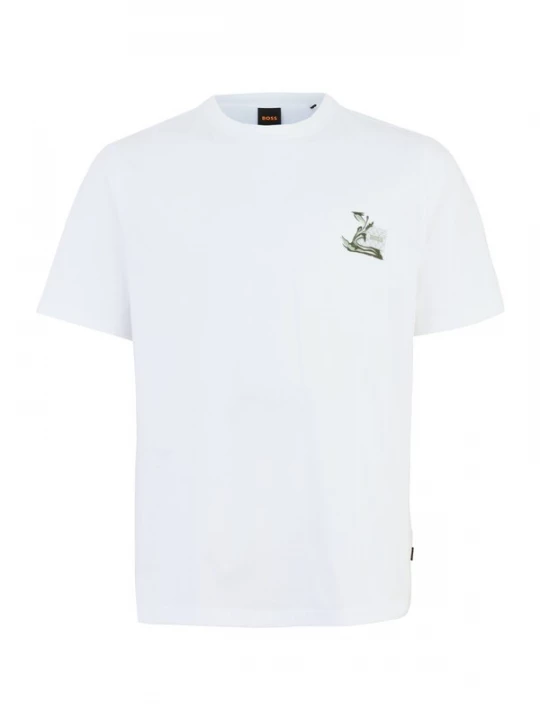 Foto van product BOSS Shirt olijfgroen / pastelgroen / wit