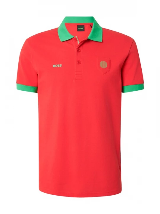 Foto van product BOSS Shirt 'Paddy' groen / rood