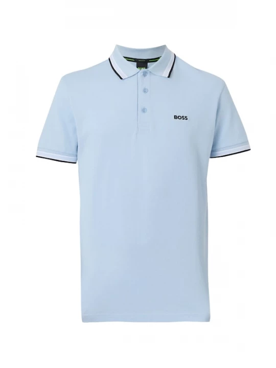 Foto van product BOSS Shirt 'Paddy' lichtblauw / zwart / wit
