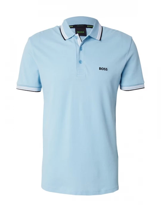 Foto van product BOSS Shirt 'Paddy' marine / lichtblauw / wit