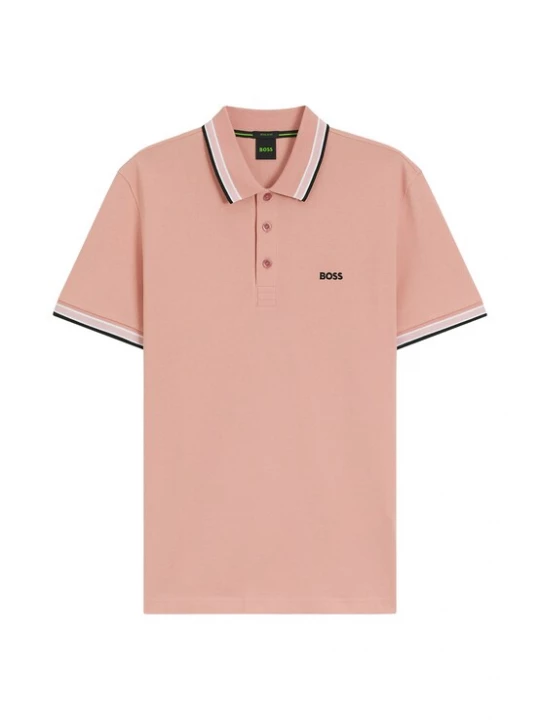 Foto van product BOSS Shirt 'Paddy' poederroze / zwart / wit