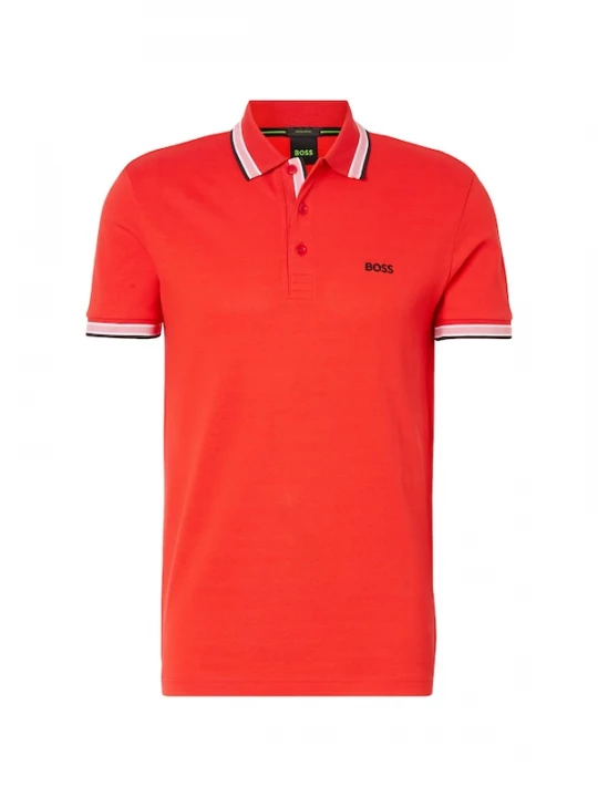 Foto van product BOSS Shirt 'Paddy' rood / zwart / wit