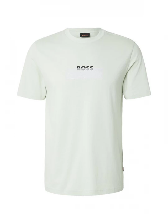 Foto van product BOSS Shirt pastelgroen / zwart / wit