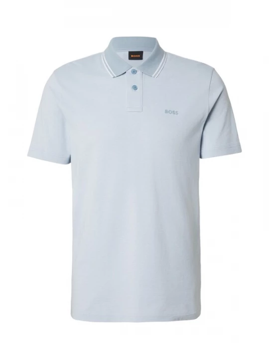 Foto van product BOSS Shirt 'Peoxford' lichtblauw / wit