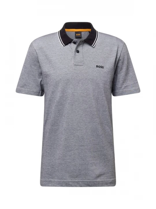 Foto van product BOSS Shirt 'Peoxford' zwart / zwart gemêleerd / wit