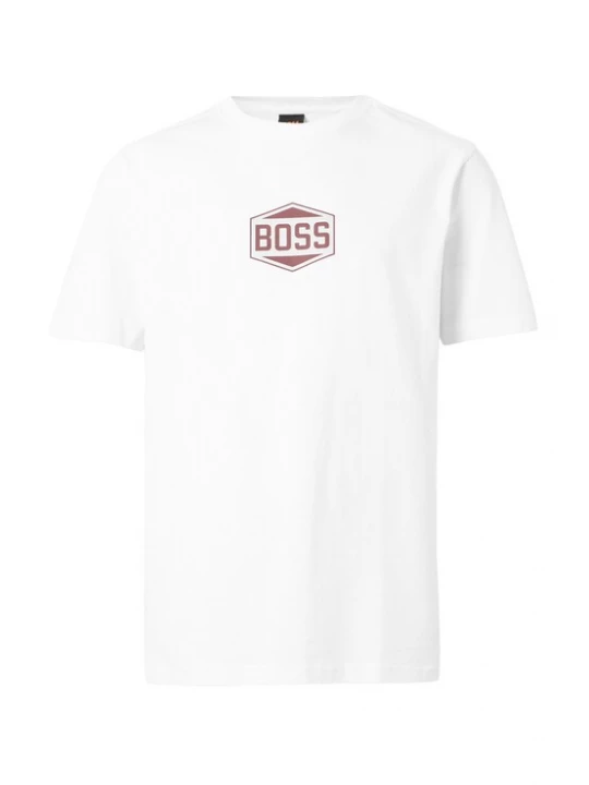 Foto van product BOSS Shirt robijnrood / wit