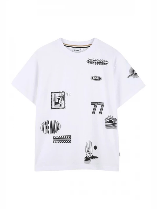 Foto van product BOSS Shirt 'T-shirt bianca per bambino' wit