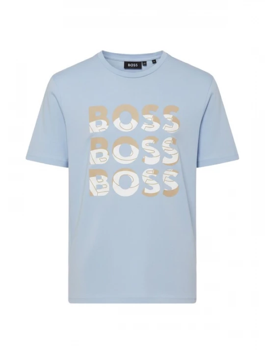 Foto van product BOSS Shirt 'T-shirt celeste per bambino' lichtblauw