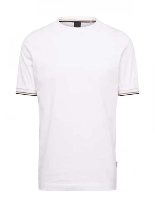 Foto van product BOSS Shirt 'Thompson 04' karamel / zwart gemêleerd / wit