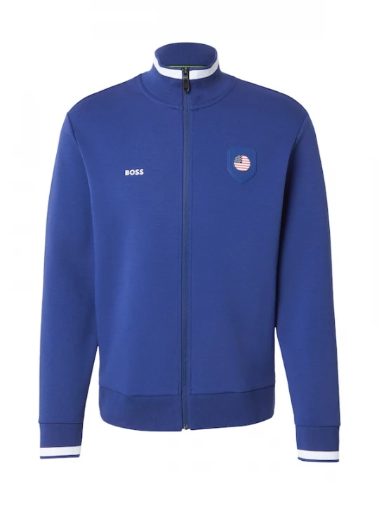 Foto van product BOSS Sweatvest 'Lux Skaz' blauw / wit