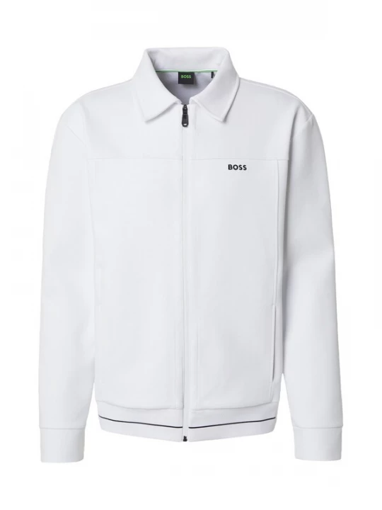 Foto van product BOSS Sweatvest 'Member' zwart / wit