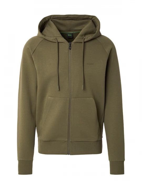 Foto van product BOSS Sweatvest 'Saggy' kaki