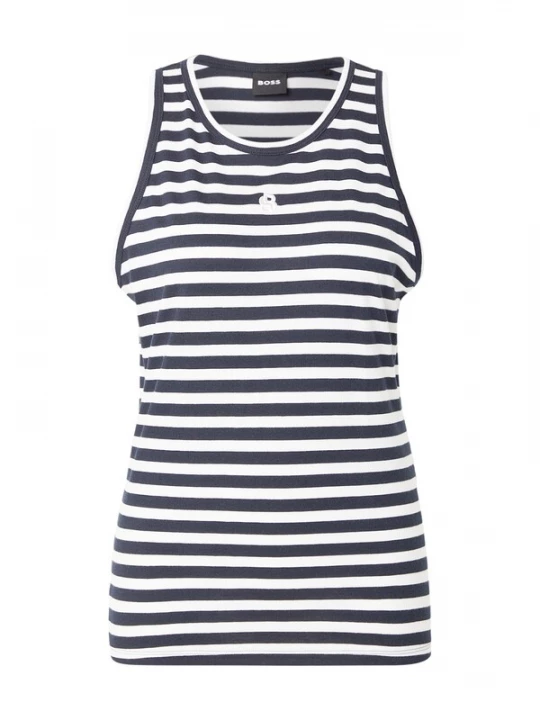 Foto van product BOSS Top 'Eveysa' donkerblauw / wit