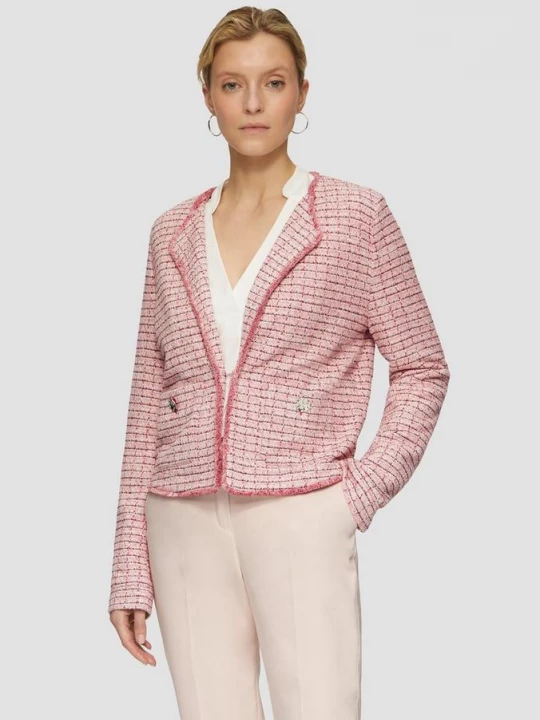 Foto van product Bouclé jasje met franjes s.Oliver roze