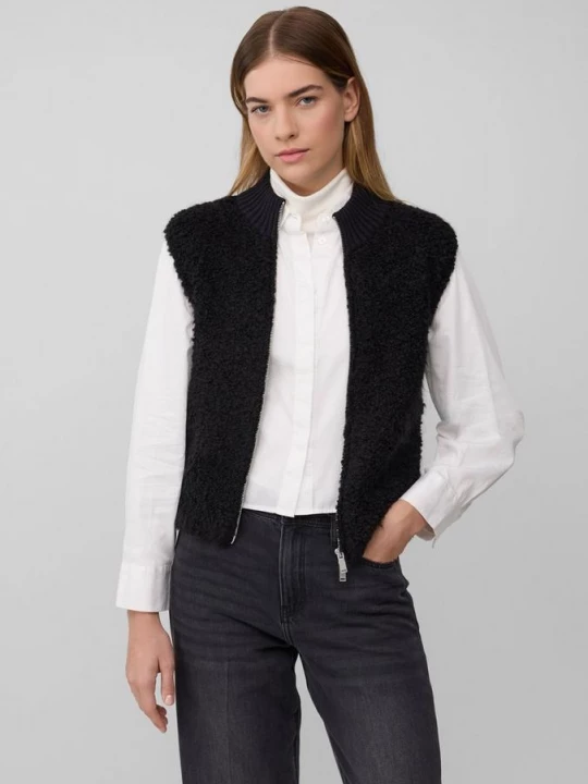 Foto van product Bouclé vest van alpacawolmix s.Oliver zwart