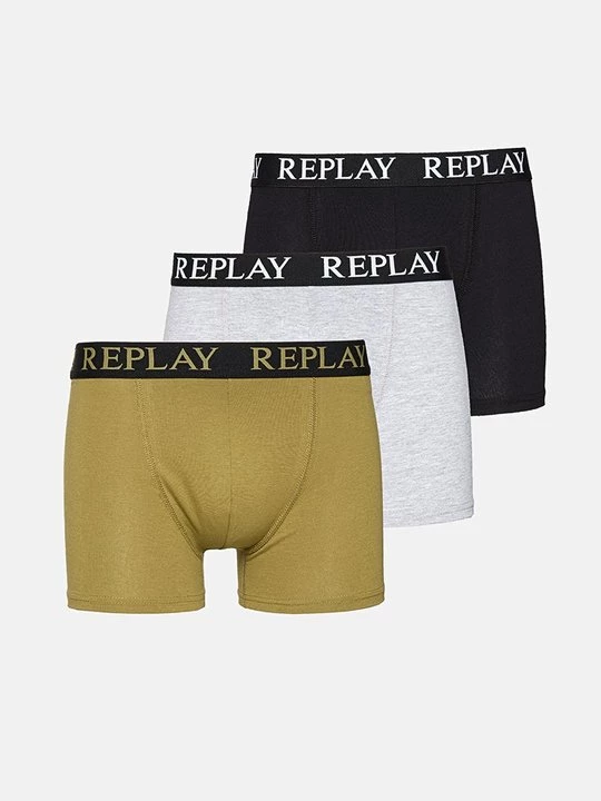Foto van product Boxershort Replay gemêleerd zwart
