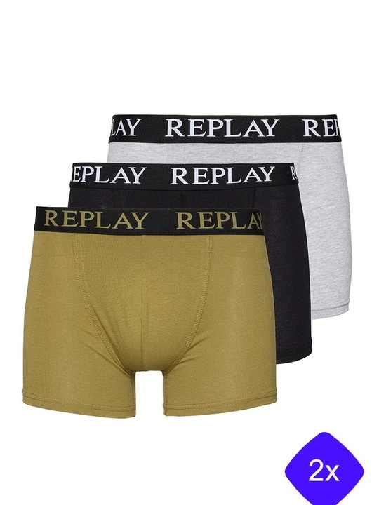 Foto van product Boxershort Replay gemêleerd zwart