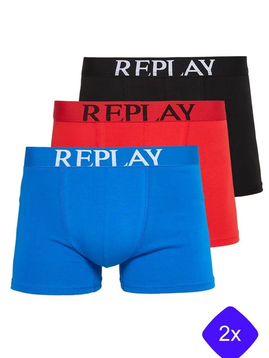 Foto van product Boxershort Replay gemêleerd zwart